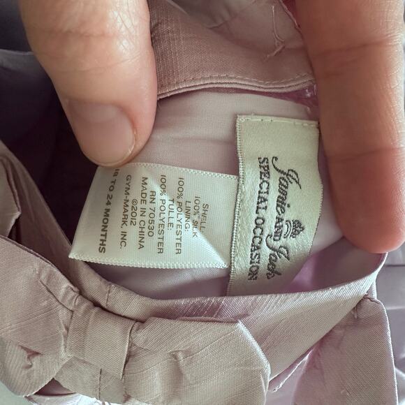 Janie and Jack special occasion Bow Bodice Silk Dress - Picture 8 of 8